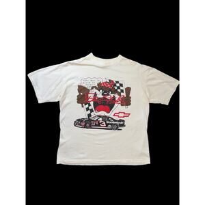 Vintage USA Dale Earnhardt Single Stitch XL Taz Shirt Looney Tunes Nascar Tee